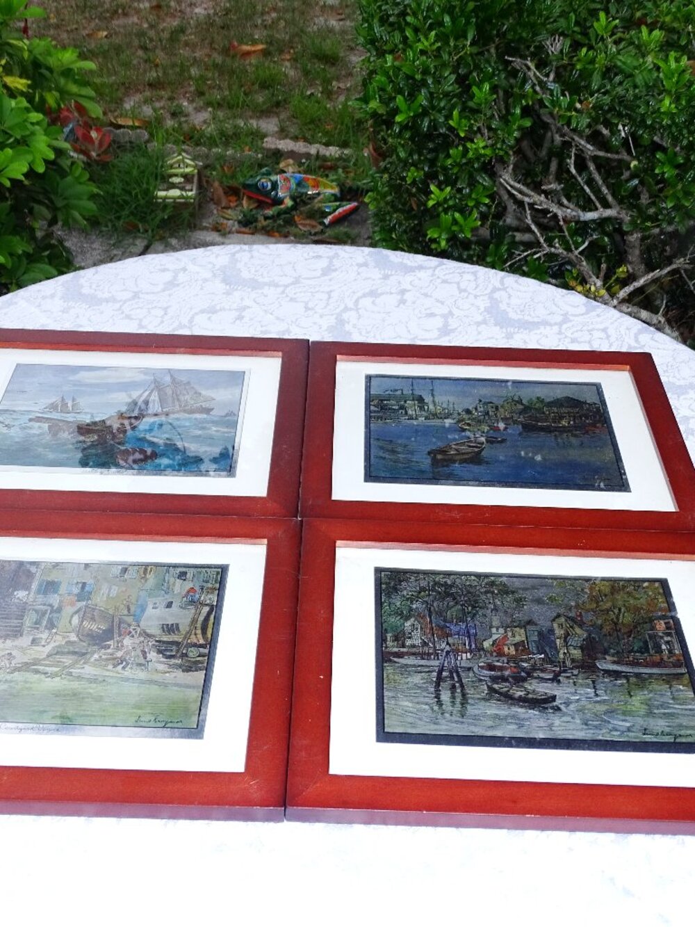 Famous Lionel Barrymore Gold Foil Etchings Set of 4- Lovely